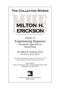 The Collected Works of Milton H. Erickson: Volume 12 - Hardcover Not Found
