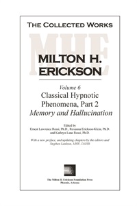 The Collected Works of Milton H. Erickson: Volume 06 - Hardcover Not Found
