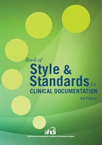 Book of Style & Standards for Clinical Documentation, 4th edition Not Found