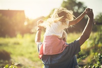 Granddaughter on Grandfather's shoulders Not Found