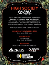 INCBA High Society Social sponsored by Carlton Fields P.A. markeing graphic Not Found