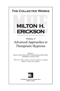 The Collected Works of Milton H. Erickson: Volume 04 - Hardcover Not Found