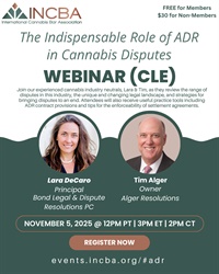 The Indispensable Role of ADR in Cannabis Disputes marketing graphic Not Found