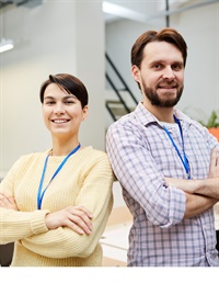 staff members back to back Not Found