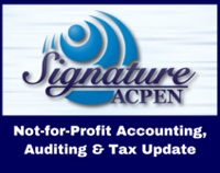 ACPEN Signature 2025: Not-for-Profit Accounting, Auditing & Tax Update Not Found