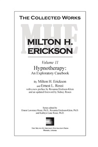 The Collected Works of Milton H. Erickson: Volume 11 - Hardcover Not Found