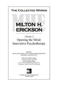 The Collected Works of Milton H. Erickson: Volume 03 - Hardcover Not Found