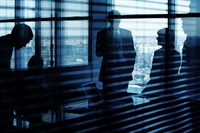 Silhouettes of people in an office. Not Found
