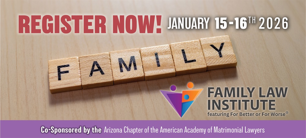 Scrabble word FAMILY with seminar date and time