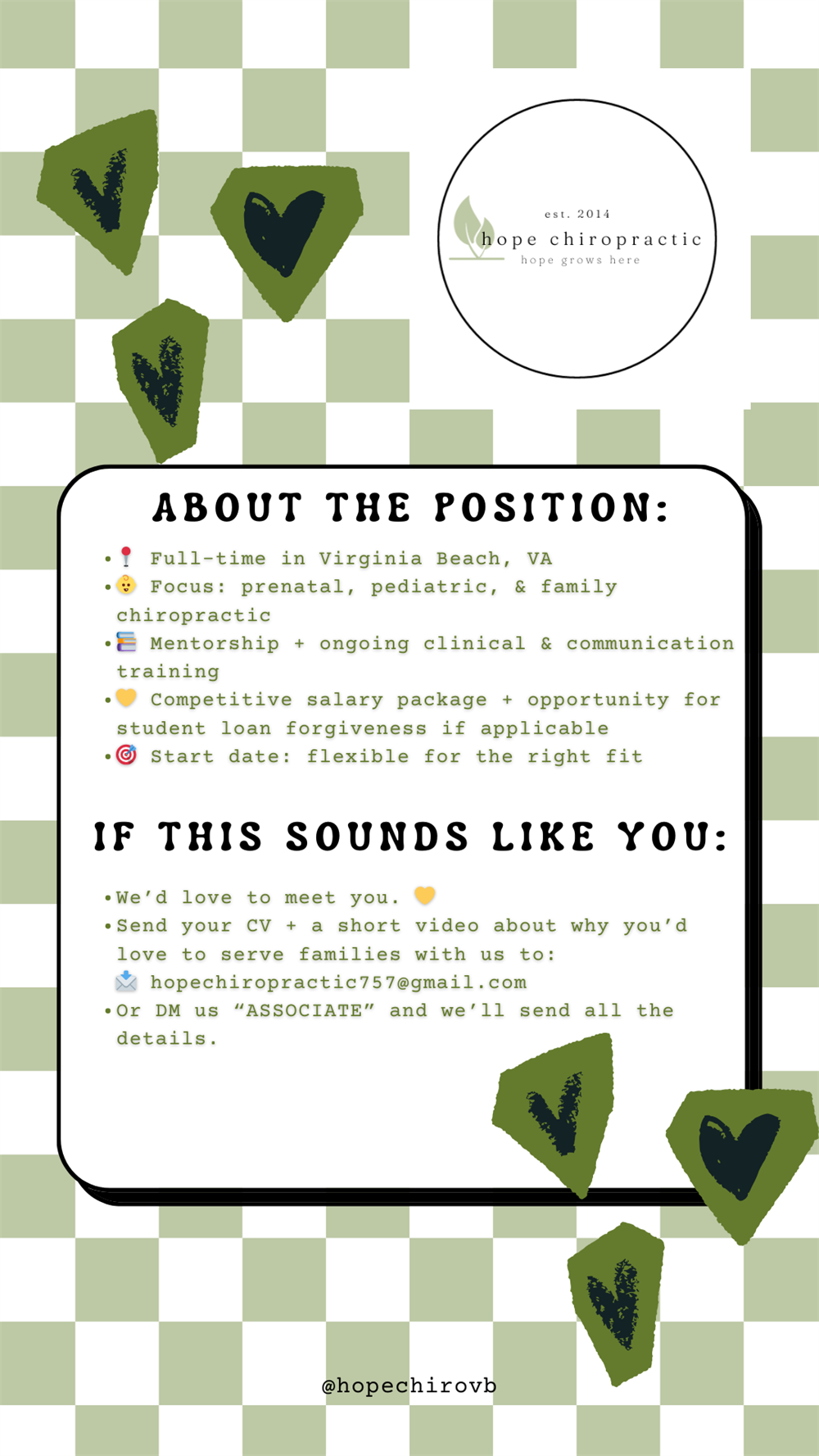 Associate Chiropractor Position Available