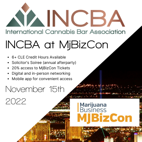 INCBA at MjBizCon 2022 marketing graphic