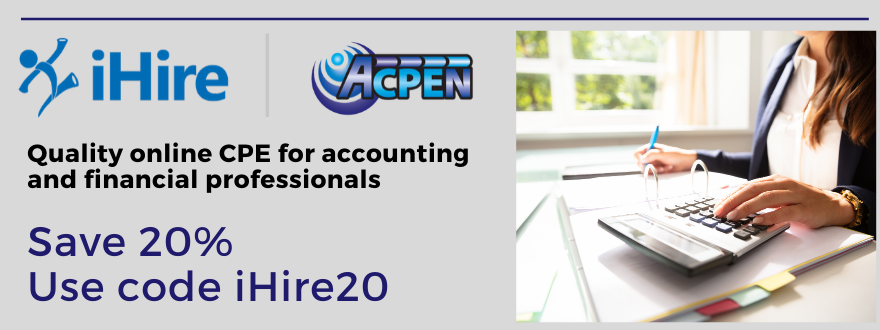 Online CPE for the financial Professional Use code iHire20 to save 20%
