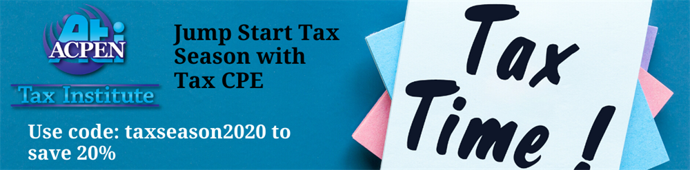 Jump start tax season with tax CPE