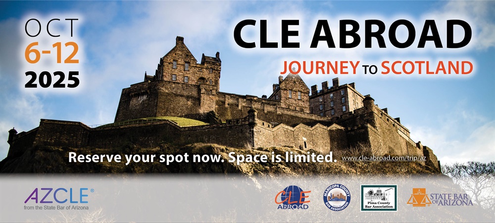 Scottish Castle with program information for CLE Abroad