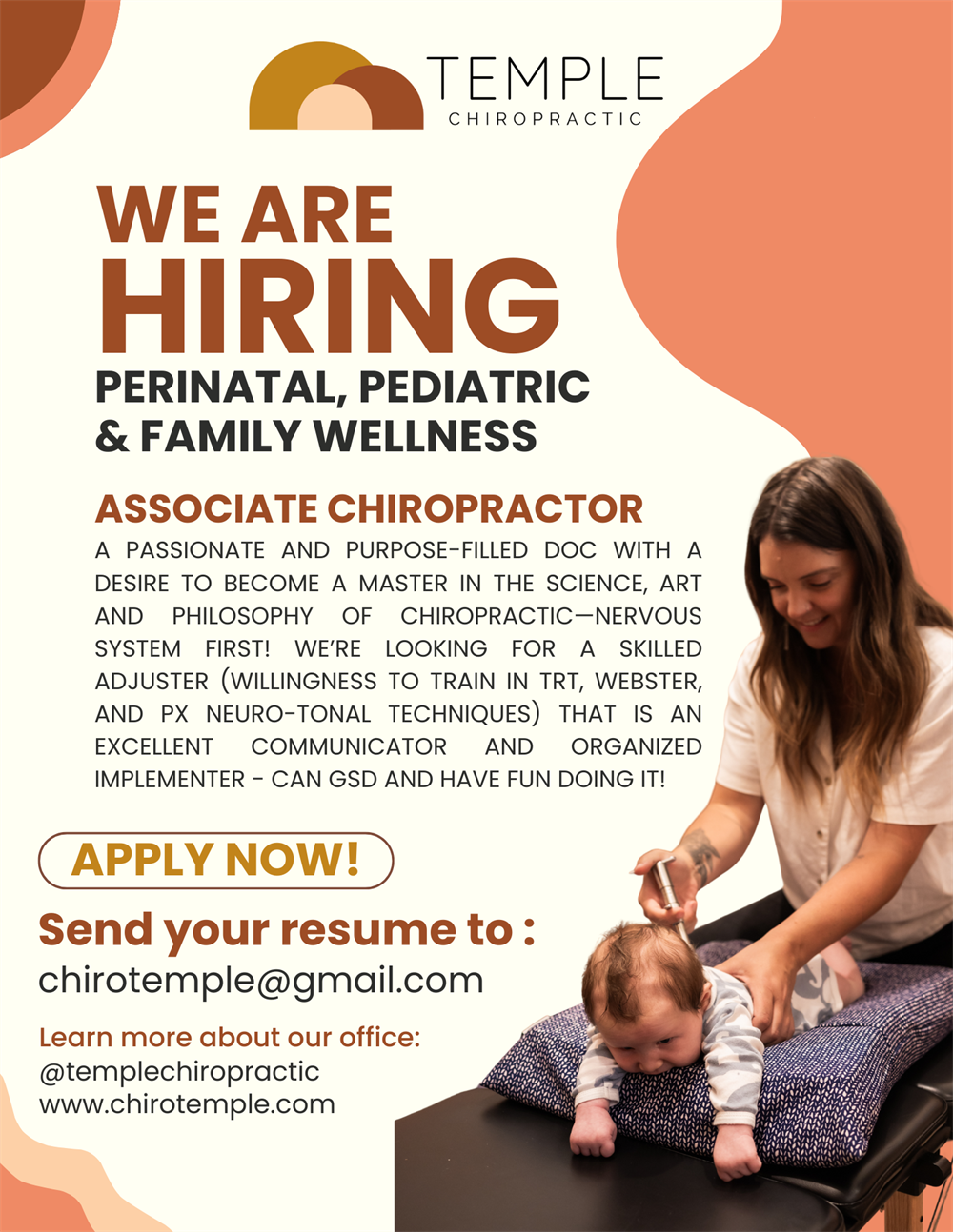 Perinatal, Pediatric + Family Wellness - Associate Chiropractor Wanter (Asheville, NC)