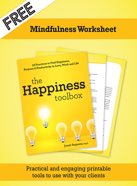 Happiness Toolbox Mindfulness Worksheet cover