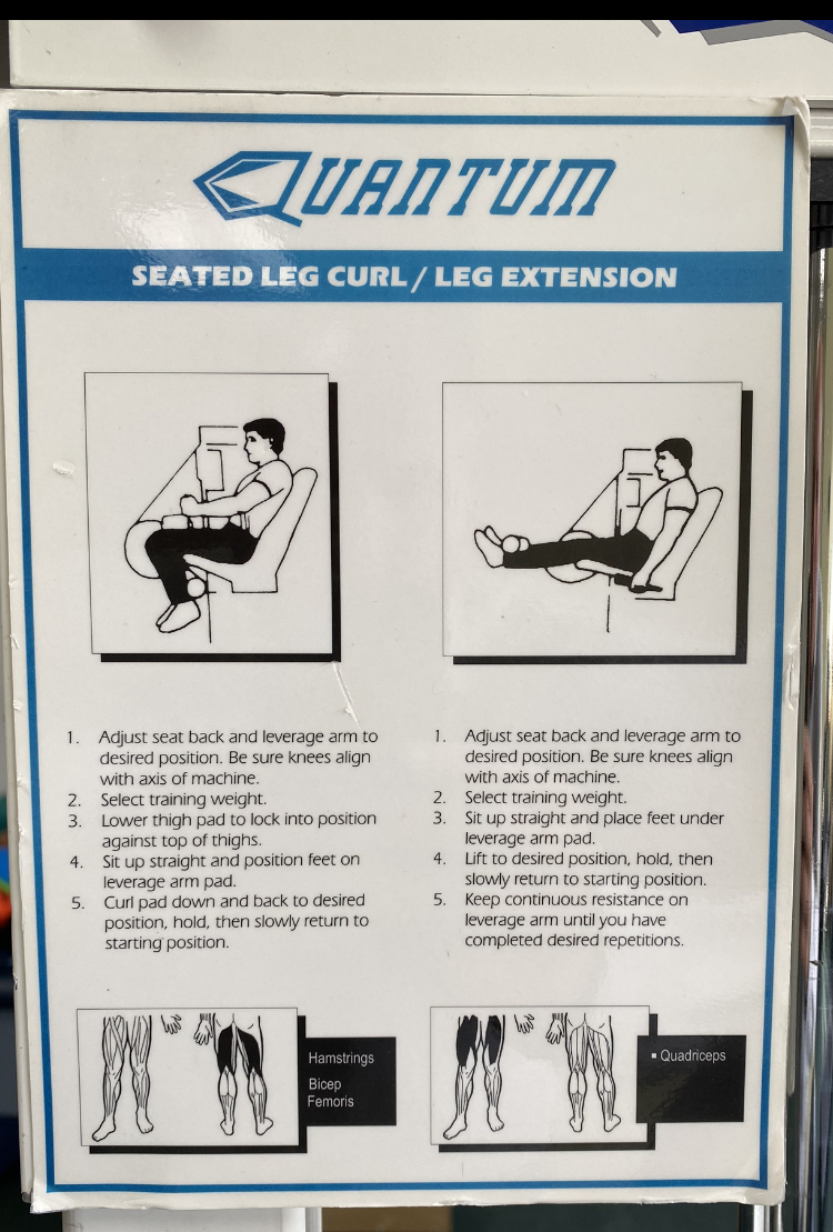 Quantum Seated Knee Flexion /Extension  Rehab Equip