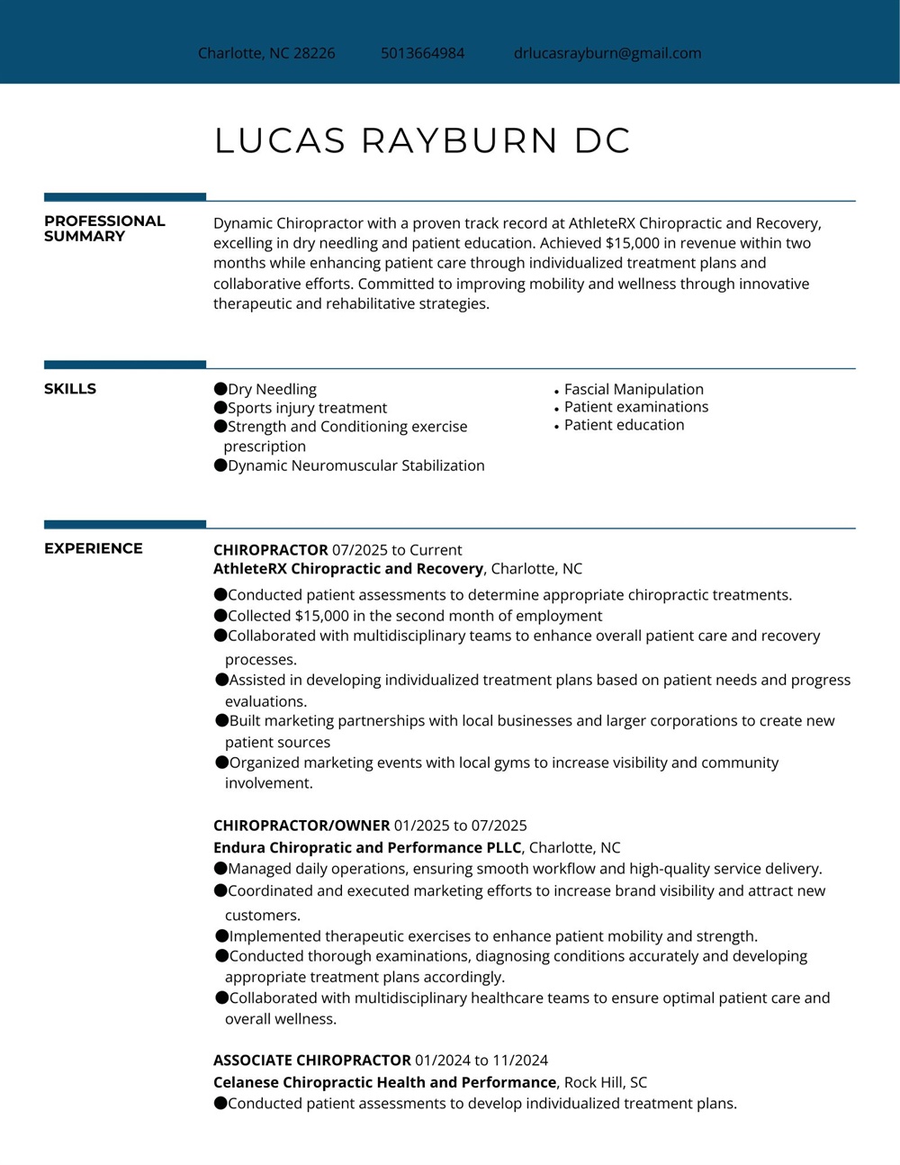 DC Looking for an Associate Position