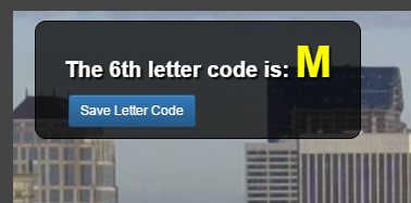 Save Letter Code Button