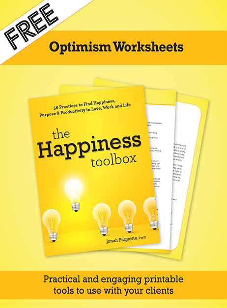 Happiness Toolbox Optimism Worksheet cover