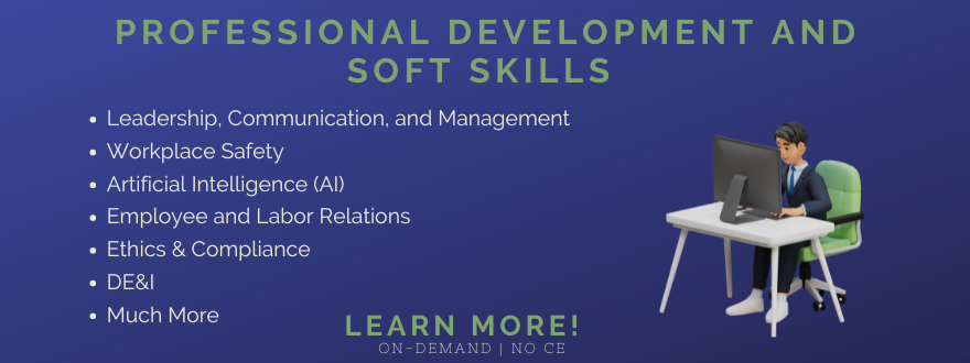 HR Development Courses Now available on demand learn more