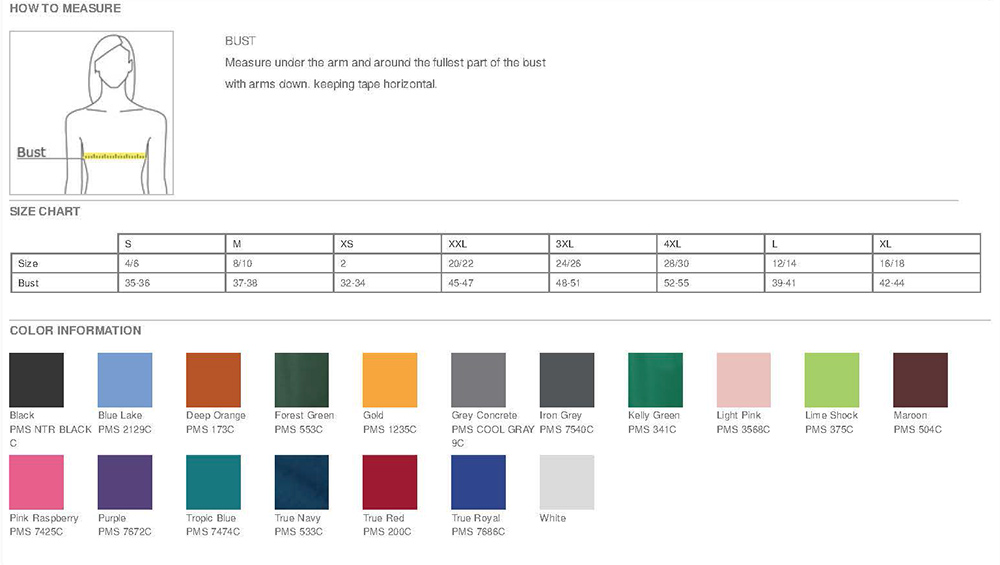 AOMA Women's Polo Shirt sizes and colors