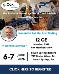 Image of The Evidence-Based System of Cox® Technic at the Summer Symposium